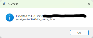 図5: 出力成功メッセージ